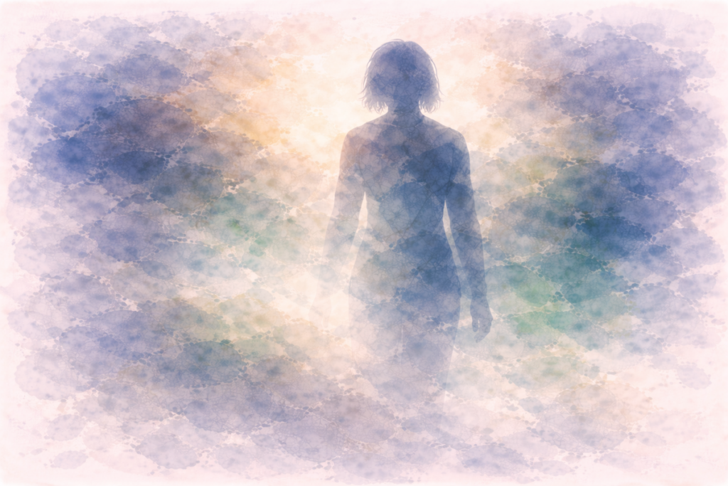 Graphic watercolor of person emerging from dense dark for a blog about Understanding Alcohol Withdrawal Symptoms