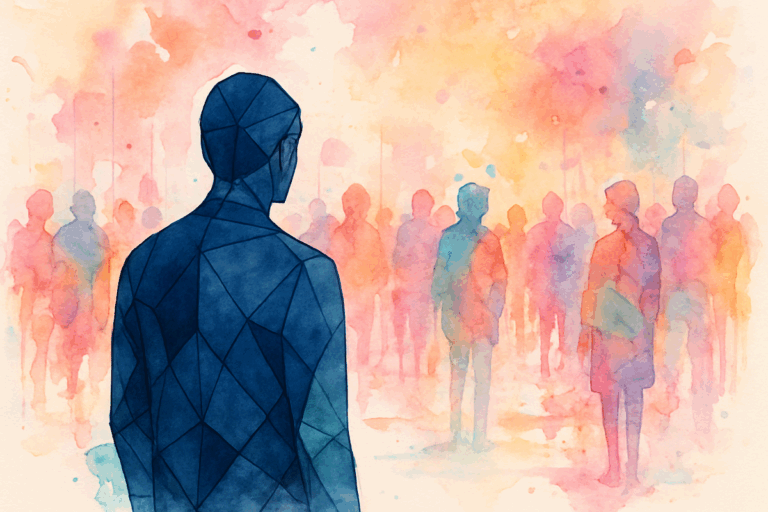 STR Behavioral Health - Social Isolation blog - watercolor of a person standing alone