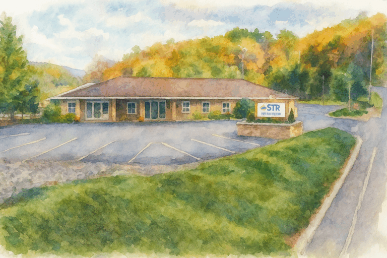 Watercolor painting of STR Behavioral Health - Silver Pines